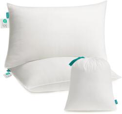 SONGMICS Párnák 2 db-os, 74 x 48 cm, Tárolótáskával, Felhőfehér (TBP005W02) - vasbutor