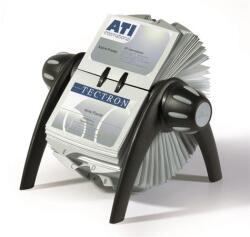 DURABLE Névjegykártyatartó, műanyag, 400 db-os, forgatható, fekvő, DURABLE, „VISIFIX®, fekete (DB241701)