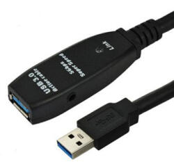 MicroConnect USB 3.2 Gen 1 aktív hosszabbító kábel 10m (USB3.0AAF10A) (USB3.0AAF10A)