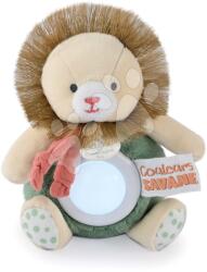 Doudou Leu de pluș cu lumină de noapte Nightlight Couleurs Savane Doudou et Compagnie verde 15 cm de la 0 luni (DC4070)