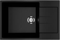 Ulgran U-602-344 Gránit Design Mosogatótálca - Csepegtetőtálcás, Matt Fekete (U-602-344)