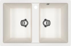Ulgran U-608-341 Gránit Mosogatótálca - Kétmedencés, Tejfehér (U-608-341)