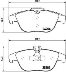 BREMBO set placute frana, frana disc BREMBO P50104 (P50104)