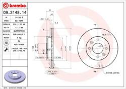 BREMBO Disc frana BREMBO 09314814 (09314814)