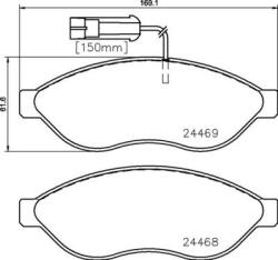 BREMBO set placute frana, frana disc BREMBO P23144 (P23144)