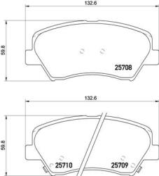 BREMBO set placute frana, frana disc BREMBO P30073 (P30073)