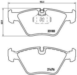 BREMBO set placute frana, frana disc BREMBO P06043X (P06043X)