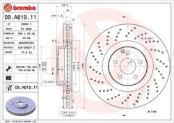 BREMBO Disc frana BREMBO 09A81911 (09A81911)