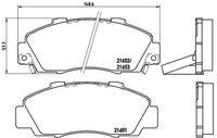 BREMBO set placute frana, frana disc BREMBO P28026 (P28026)