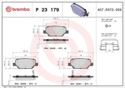 BREMBO set placute frana, frana disc BREMBO P23179 (P23179)