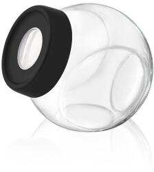 LUXPLASTIC IRIS C-00225 Ring billenthető üveg tároló 750ml, fekete, elfántcsont vagy szürke színű (C-00225) - officedepot