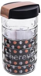 SOLMAZER IRIS üveg fűszertartó 1.700ml rózsarany-fekete 190930-004 (190930-004) - officedepot
