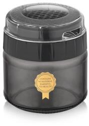 LUXPLASTIC IRIS C-00507 Black Pearl reszelő üveg tárolóval 300ml (C-00507) - officedepot