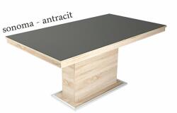 Divian Flóra Plusz asztal San remo+fekete üveglap