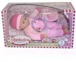 DIMIAN Bambolina: Magyarul beszélő játékbaba előkével - 40 cm