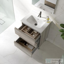 Coycama Paris 60 cm-es Onix New mosdó és 3 fiókos álló alsószekrény kombináció, grey pine M055512030339T (M055512030339T)