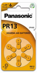 Panasonic PR13L/6LB cink-levegő elem, PR48 (6 db / bliszter) (PR13-6LB)