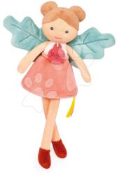 Doudou Rongybaba tündér Gaia Forest Fairies Jolijou 25 cm rózsaszín ruhácskában zöld szárnyakkal puha textilanyagból 5 évtől (JJ6030)