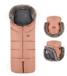 Petite&Mars Téli bundazsák Arctic 4 az 1-ben + babakocsi kesztyű Furry Pastel Peach