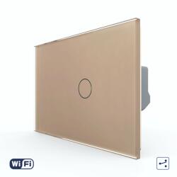 LIVOLO Intrerupator Simplu Cap Scara / Cruce Wi-Fi cu Touch LIVOLO, standard italian - Serie Noua - culoare auriu