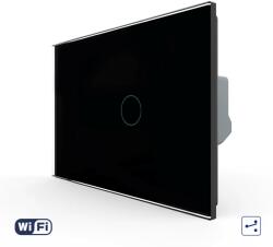 LIVOLO Intrerupator Simplu Cap Scara / Cruce Wi-Fi cu Touch LIVOLO, standard italian - Serie Noua - culoare negru