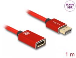 Delock Cablu prelungitor Displayport 8K60Hz/4K240Hz T-M 1m Rosu, Delock 81081 (81081)