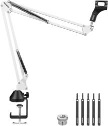 Neewer Mikrofon Tartó Asztali Állvány/ Boom kar -3/8" 5/8" Mic Stand (Fehér) (21000034)