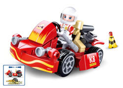 Sluban Town építőkészlet M38-B0899 Felhúzható piros gokart 89 db (M38-B0899)