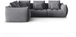 Micadoni Coltar modular Bloom cu tapiterie din tesatura structurala si colt pe partea stanga, gri (MIC_LC_86_F1_BLOOM6)