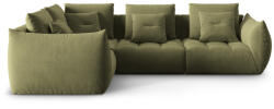 Micadoni Coltar modular Bloom cu tapiterie din catifea si colt pe partea stanga, verde deschis (MIC_LC_184_F1_BLOOM5)