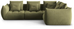 Micadoni Coltar modular Bloom cu tapiterie din catifea si colt pe partea dreapta, verde deschis (MIC_RC_184_F1_BLOOM5)