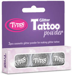 TyToo TyToo: culoare argintiu set praf sclipici 3x2, 5ml (CTPS0038)