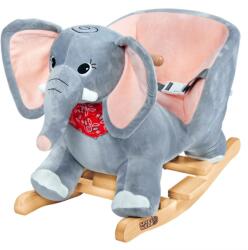 Spielwerk VICTOR elefánt hintajáték, biztonsági övvel, szürke Spielwerk