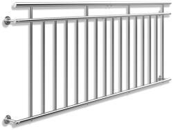 Monzana ZOE francia ablakkorlát, 225x90cm, ezüst Monzana