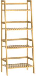 Casaria ZOJA bambusz polc, 4 polc, 48x32x123cm, barna