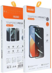 Apple 13 üvegfólia, tempered glass, előlapi, edzett, hajlított, fekete kerettel, betekintés védelemmel, Veason Privacy 6D Pro