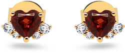  Stekkeres fülbevaló gránátkő szívvel 0, 67 ct DIHU115