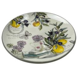 Yala Olivabogyós kerámia lapostányér - 25 cm - Home Sweet Oliva (Q172706)