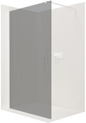 Cerano - Walk-in Onyx L/R zuhanyparaván - kerek támasz - fehér matt, grafitüveg - 80x200 cm, CER-CER-8050BD194 (CER-CER-8050BD194)