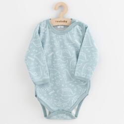 NEW BABY Body-uri pentru bebeluşi New Baby Classic II, cu închidere integrală, cu model dino, culoare mentă, mărime 56 (0-3luni)