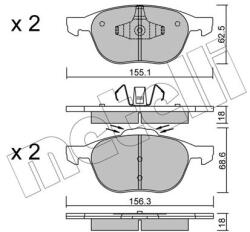 METELLI set placute frana, frana disc METELLI 22-0534-1