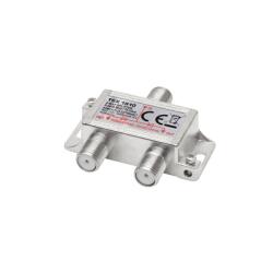 USE Home TSX 1910 F elosztó, HQ professzionális minőség, 75 Ohm, IP44, cink-ötvözet konstrukció, 5-2400 MHz, 2 utas, 1 bemenet, 2 kimenet 3 db-os kiszerelés! (TSX 1910)