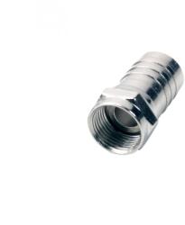 USE Home F 803C F csatlakozódugó, fém, S6TSV kábelre préselhető, egyenes kivitel 25 db-os kiszerelés! (F 803C)