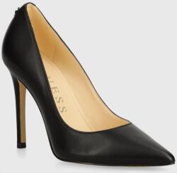 Guess bőr tűsarkú GABBEN fekete, FLTGAB LEA08 - fekete Női 41