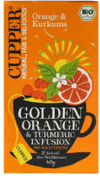 Cupper bio narancs és kurkuma tea 40 g - hogymi