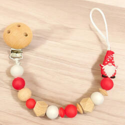  Egyedi cumilánc - piros Mikulás manó (1253)