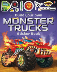 Usborne Build Your Own Monster Trucks Sticker Book, 5 ani+, Usborne