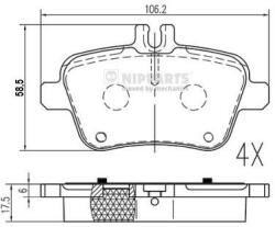 NIPPARTS N3611063 Set placute frana, frana disc