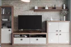  Холна секция Domino L330 дъб ханава и кашмир супер гланц
