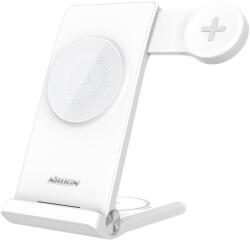 Nillkin PowerTrio 3 az 1-ben Vezeték nélküli Töltő MagSafe Samsung Watch-hoz Fehér